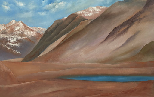 Acrylic artwork featuring the rugged beauty of the Ladakh region.
