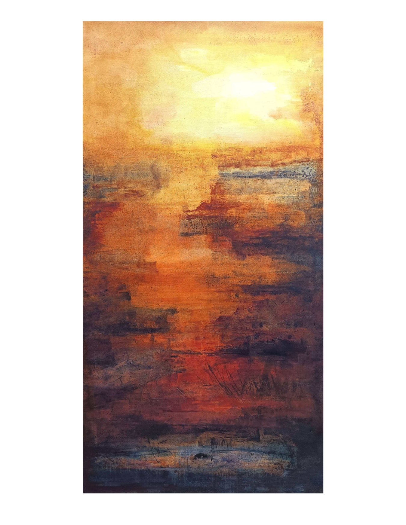 sunset acrylic painting