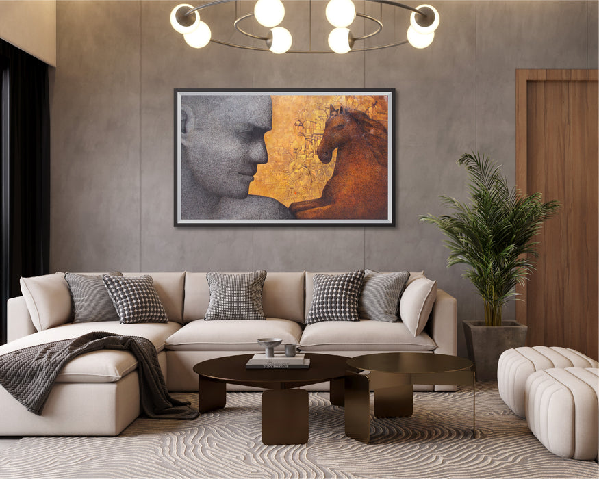 abstract figurative wall painting